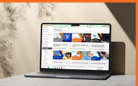 Plataforma de gestão de frotas com relatórios operacionais e indicadores de desempenho para apoio à tomada de decisão.