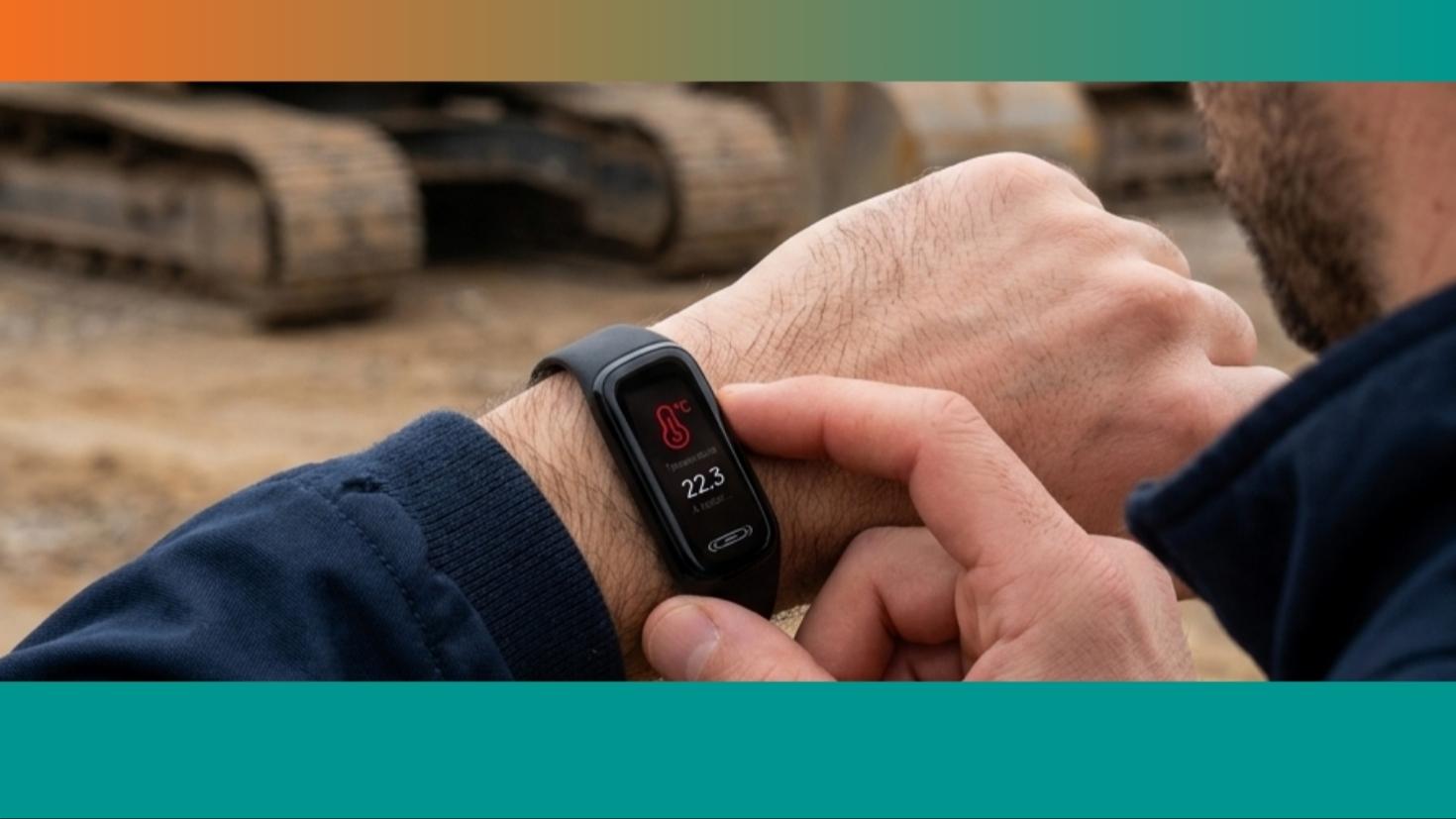 Profissional em operação no terreno com pulseira Quatenus MyPulse para monitorização remota de bem-estar e atividade